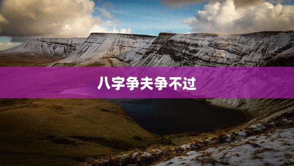 八字争夫争不过