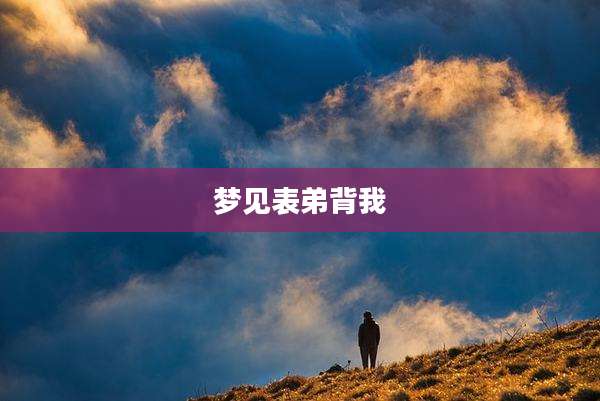 梦见表弟背我