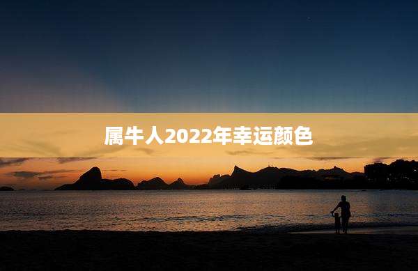 属牛人2022年幸运颜色