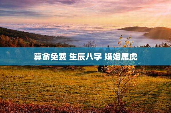 算命免费 生辰八字 婚姻属虎