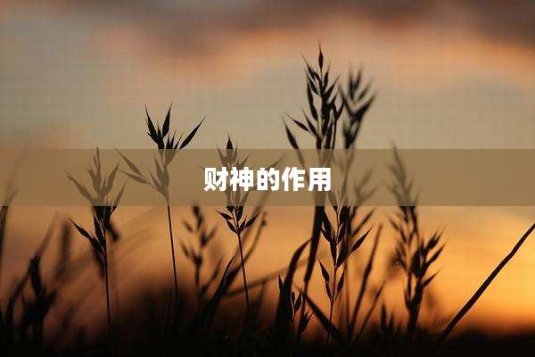 财神的作用