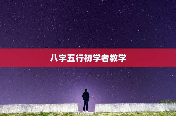 八字五行初学者教学
