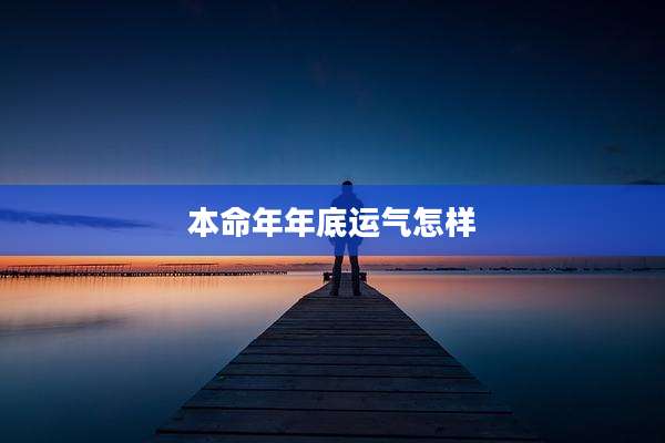 本命年年底运气怎样