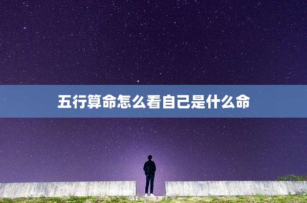 五行算命怎么看自己是什么命