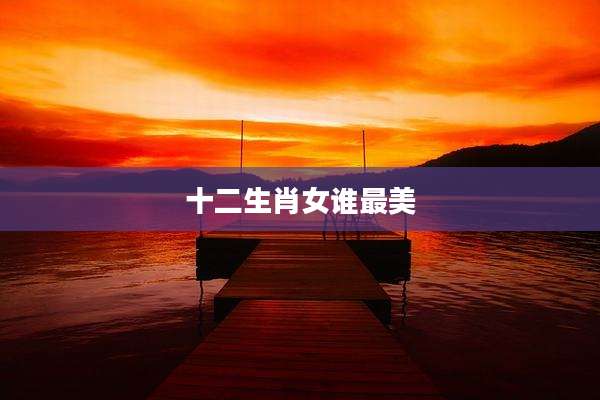 十二生肖女谁最美