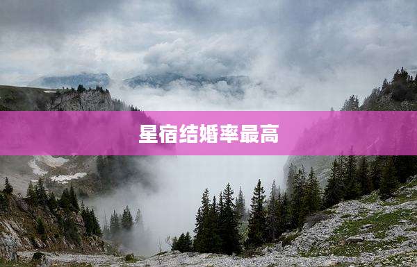 星宿结婚率最高