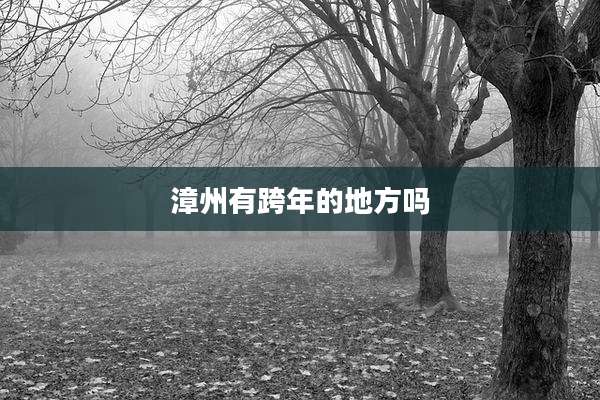 漳州有跨年的地方吗