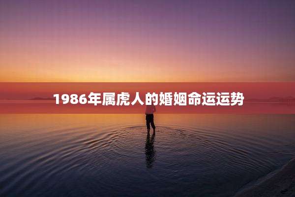 1986年属虎人的婚姻命运运势