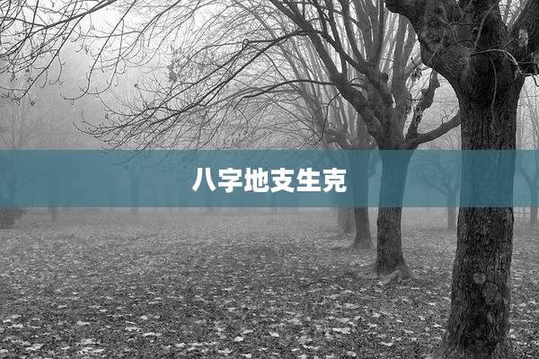 八字地支生克