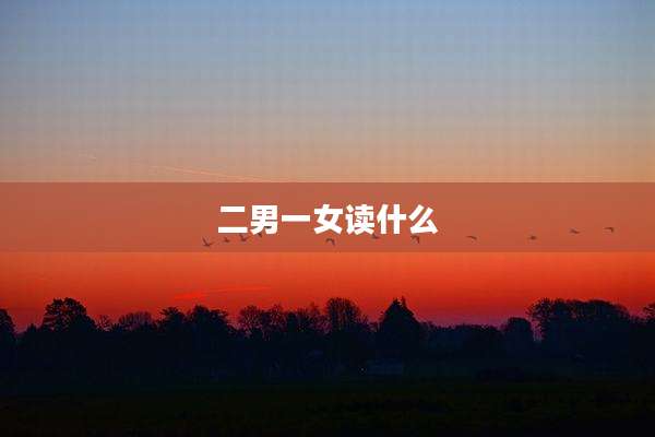 二男一女读什么
