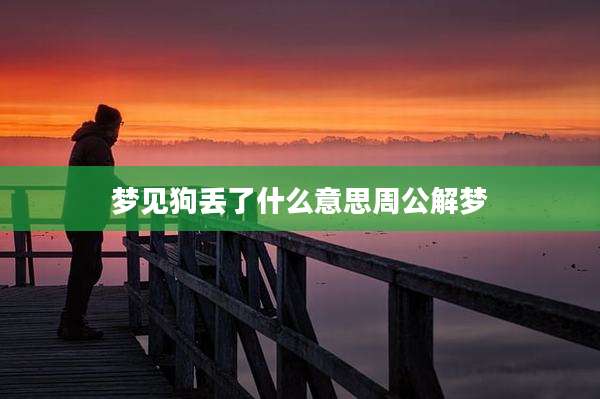 梦见狗丢了什么意思周公解梦