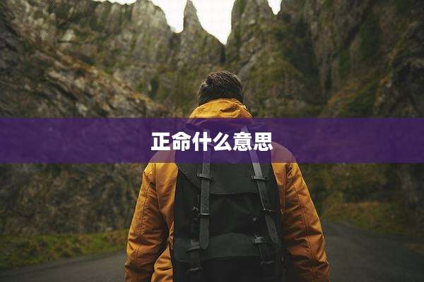正命什么意思