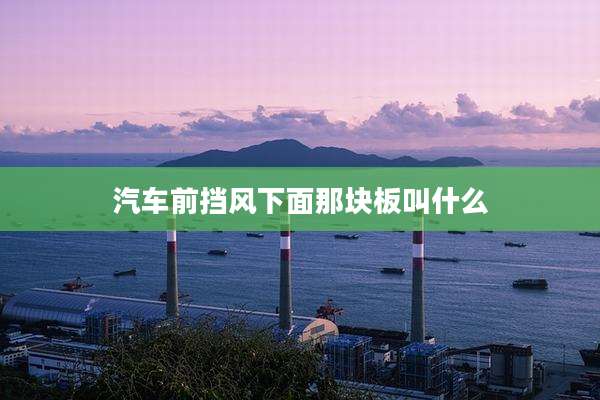 汽车前挡风下面那块板叫什么