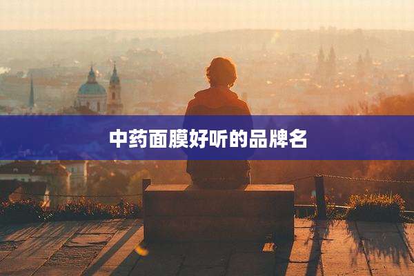 中药面膜好听的品牌名