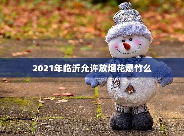 2021年临沂允许放烟花爆竹么