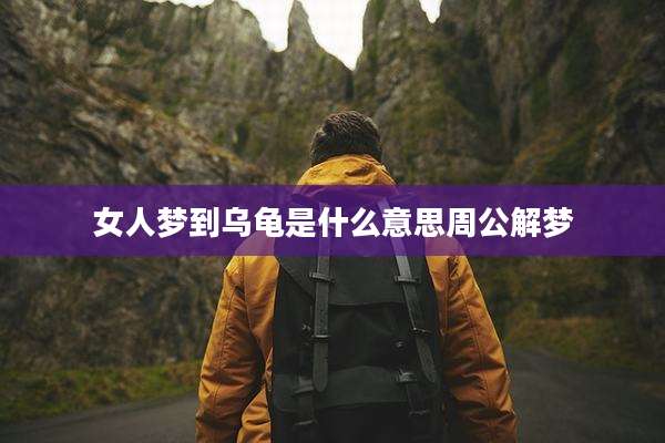 女人梦到乌龟是什么意思周公解梦