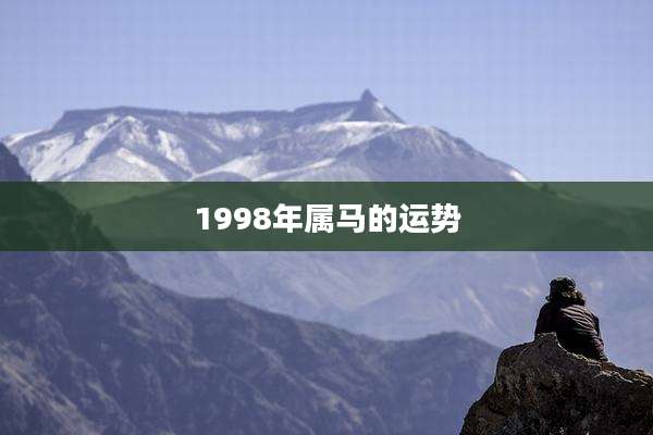 1998年属马的运势