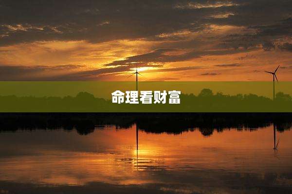 命理看财富
