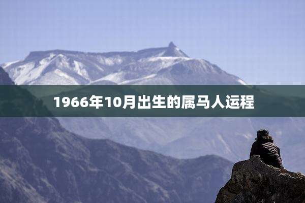 1966年10月出生的属马人运程