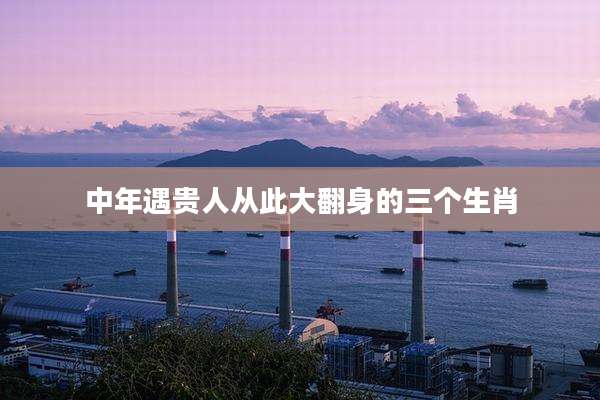 中年遇贵人从此大翻身的三个生肖