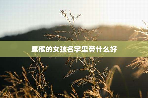 属猴的女孩名字里带什么好