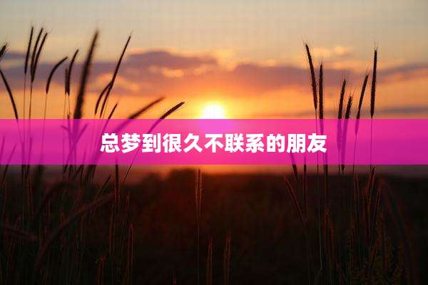 总梦到很久不联系的朋友