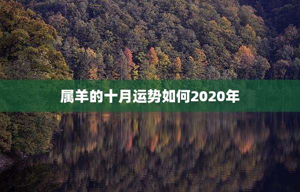 属羊的十月运势如何2020年