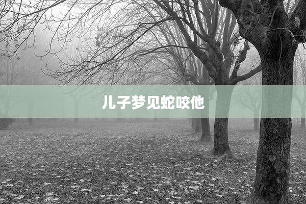 儿子梦见蛇咬他