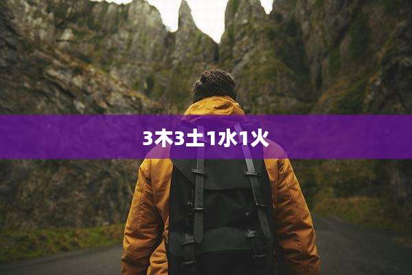 3木3土1水1火