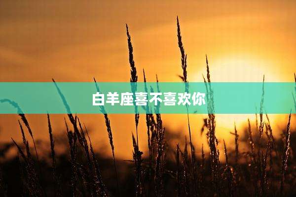 白羊座喜不喜欢你