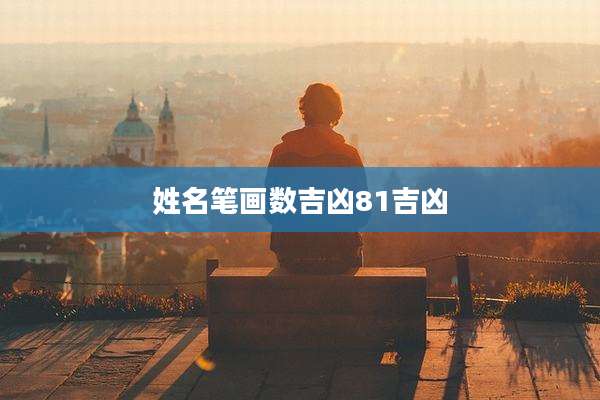 姓名笔画数吉凶81吉凶