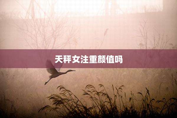 天秤女注重颜值吗