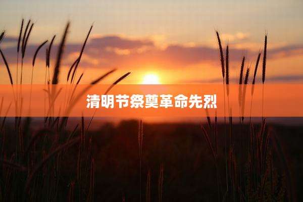 清明节祭奠革命先烈