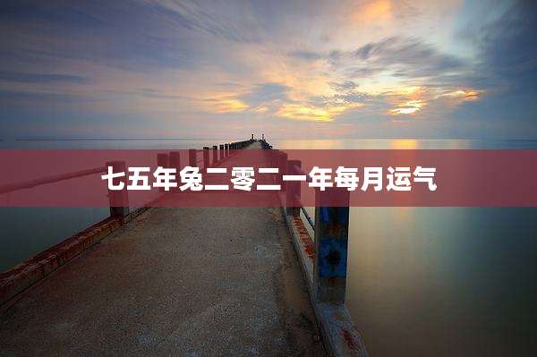 七五年兔二零二一年每月运气