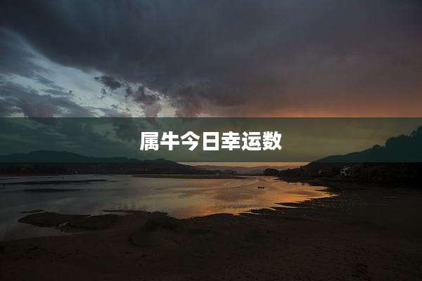 属牛今日幸运数