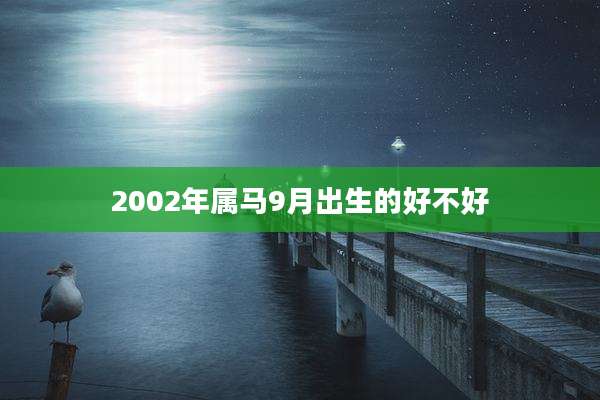2002年属马9月出生的好不好