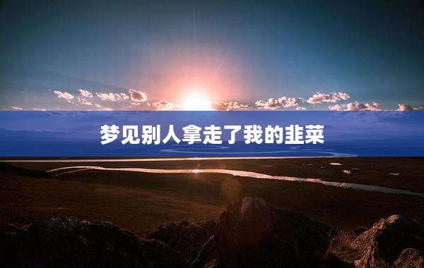 梦见别人拿走了我的韭菜