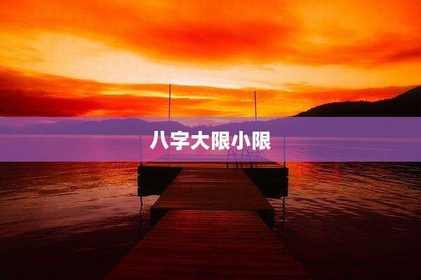 八字大限小限