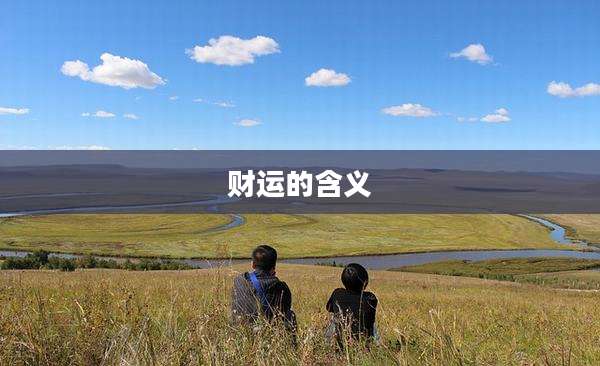 财运的含义