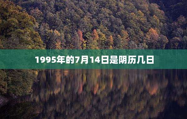 1995年的7月14日是阴历几日