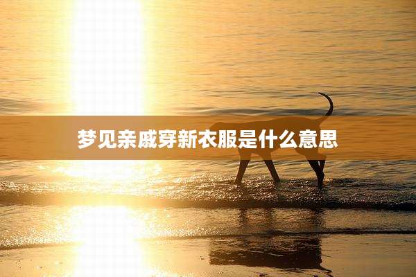 梦见亲戚穿新衣服是什么意思