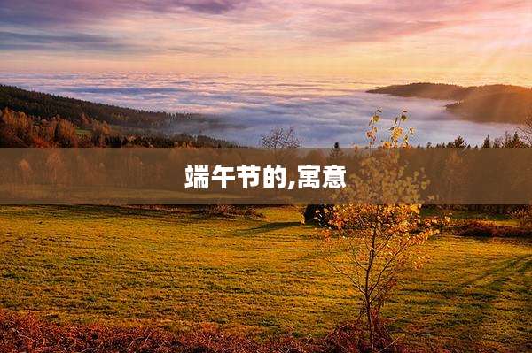 端午节的,寓意