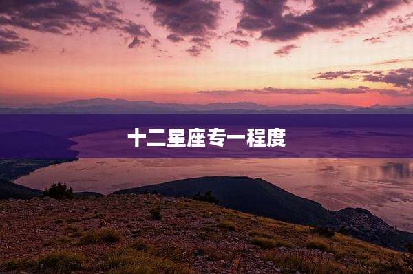 十二星座专一程度
