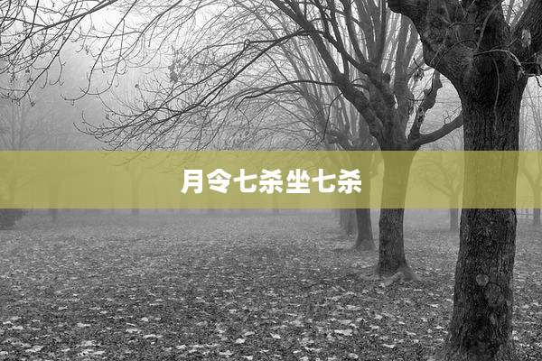 月令七杀坐七杀