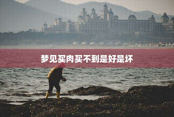 梦见买肉买不到是好是坏