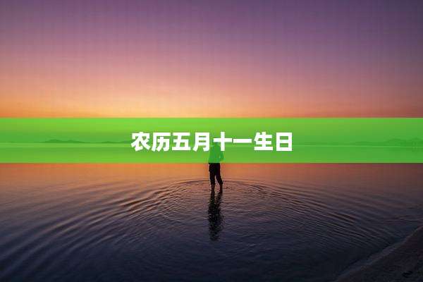 农历五月十一生日