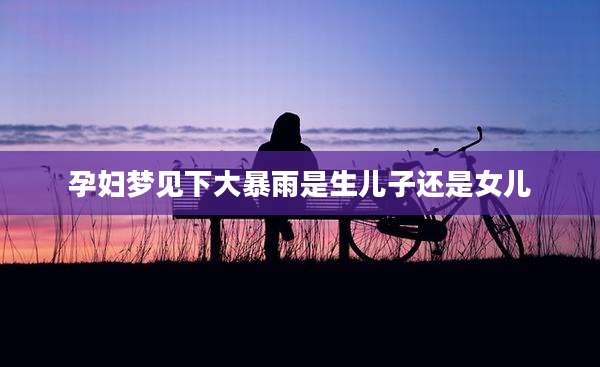 孕妇梦见下大暴雨是生儿子还是女儿