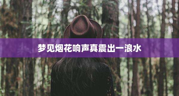梦见烟花响声真震出一浪水