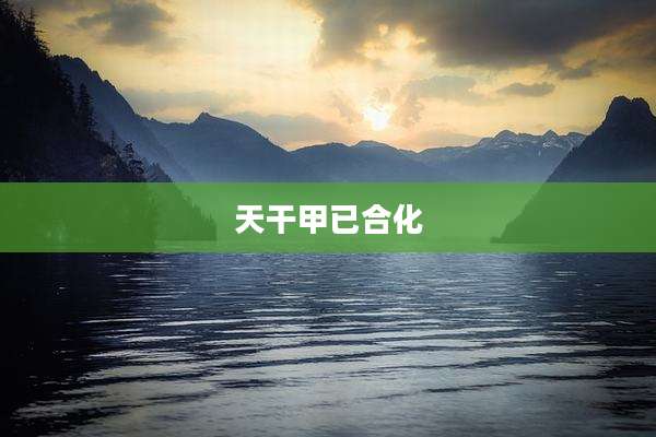 天干甲已合化