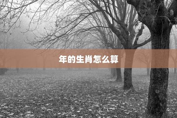 年的生肖怎么算